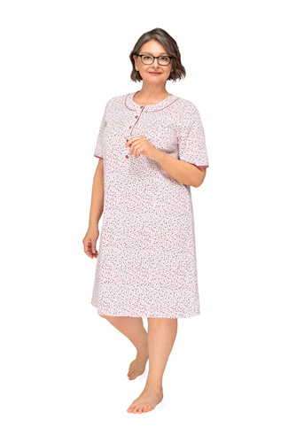 263 Basia I rozpinana koszula nocna Martel - bordowa