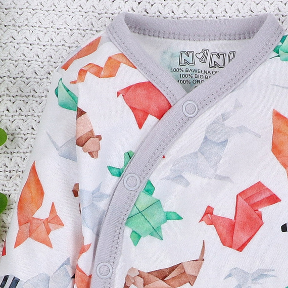 ABN-5381 Fun Origami Body kopertowe z bawełny organicznej Nini druk