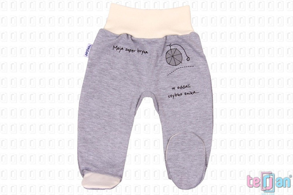 Półśpiochy bawełniane "BIKE" zielony