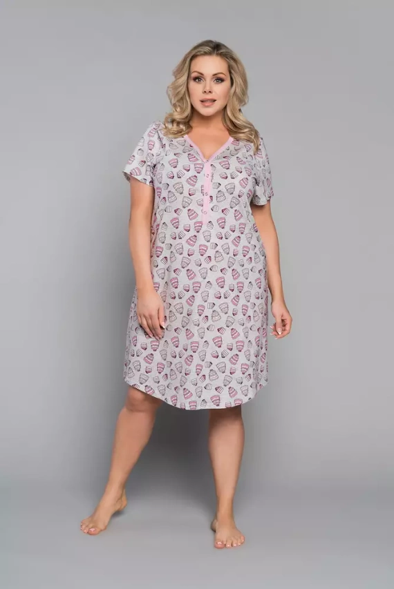 Dolce Italian Fashion Koszula nocna, do karmiernia, krótki rękaw - druk