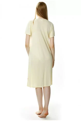 1693 Berenika halka koszula nocna damska Mewa kremowy