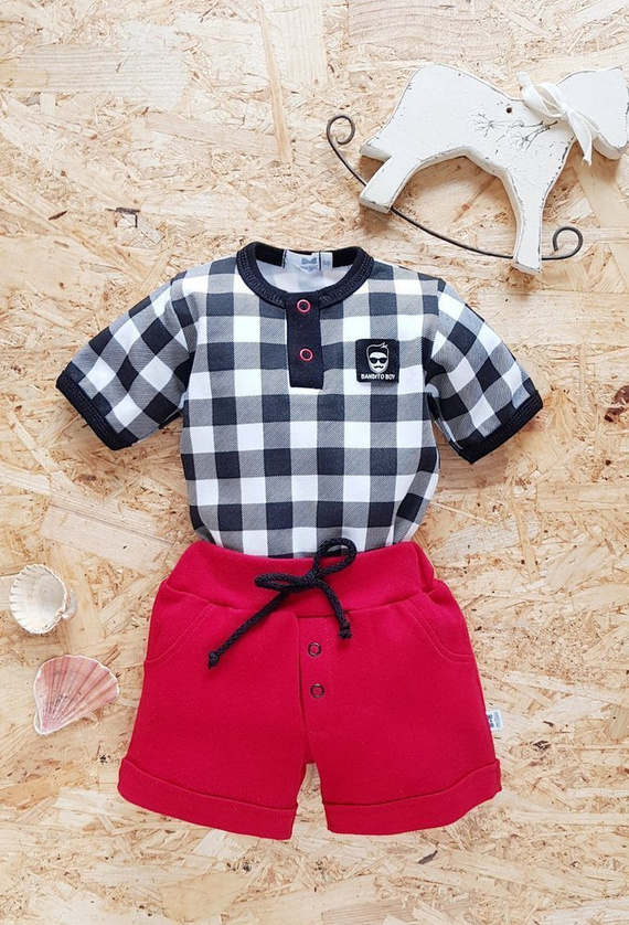 2410KR Bandito boy Spodenki krótkie Marija - bordo