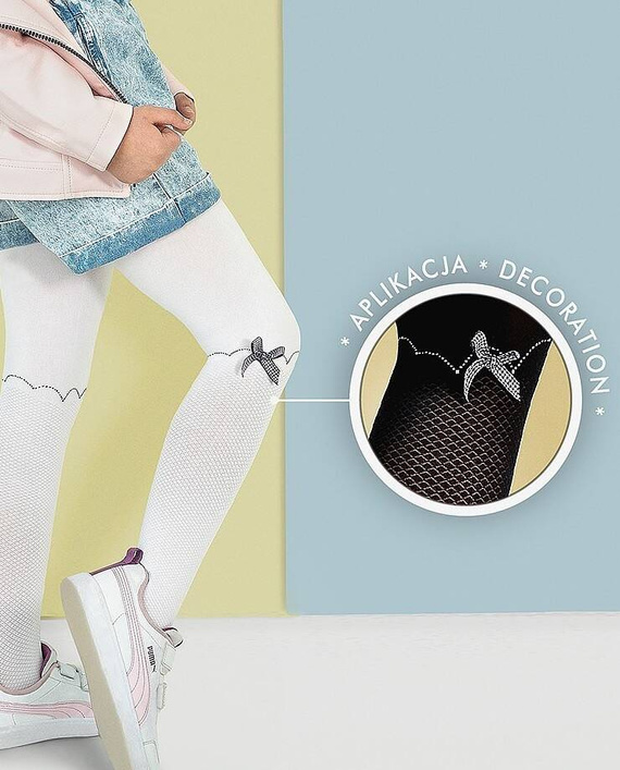 2325 Flashback Rajstopy Dziewczęce Knittex bianco