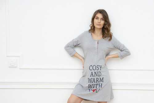 Balsam Koszula ciążowa i do karmienia. 3/4rękaw Italia Fashion - melanż