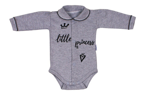 Body rozpinane z kołnierzykiem "LITTLE PRINCESS" różowe