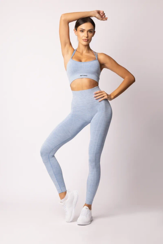 Melange legginsy damskie Spaio linchen blue