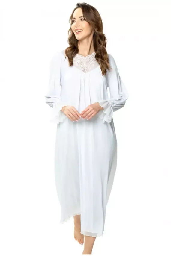 86559 Katarzyna Koszula nocna Mewa biały