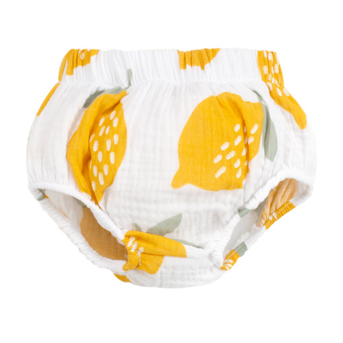 Bloomersy muślinowe Lemons Pinokio - letnie majteczki z bawełny w cytryny
