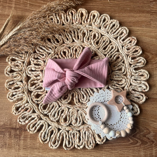 OPAG006 EkoBaby Mamatti Opaska dziecięca - różowy