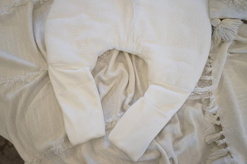 Muślin Śpiworek z nogawkami Belisima-ecru