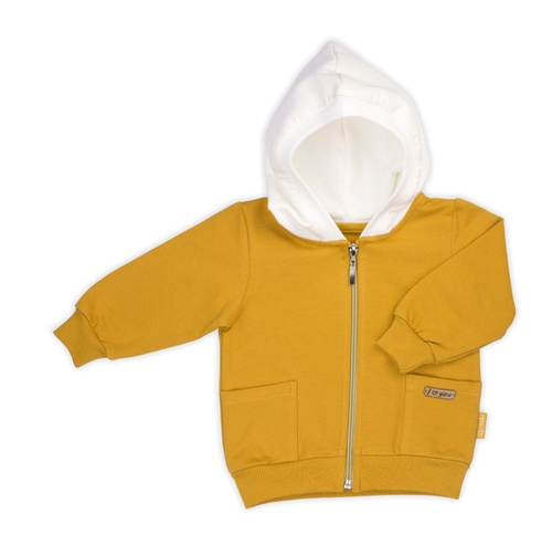 Bluza dresowa rozpinana 176272 "Michalina" Nicol - musztardowy