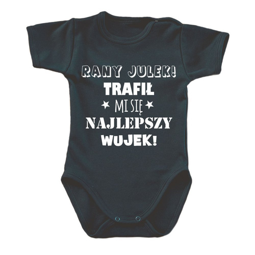 Body krótki rękaw "Najlepszy Wujek" Moocha czarny