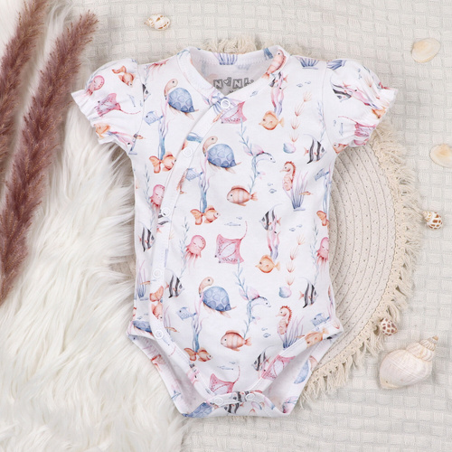 ABN-5473 Underwater World Body kopertowe Nini – bawełna organiczna, krótki rękaw