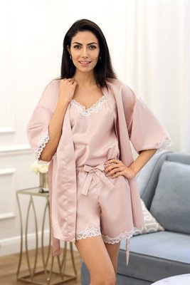 Kiri szlafrok damski Unikat pudrowy róż