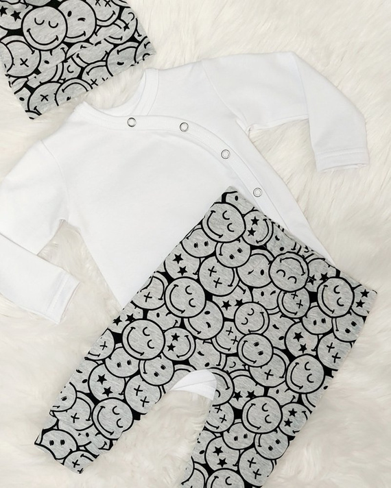 Emotki Bambarillo komplet 3-częściowy musztardowy