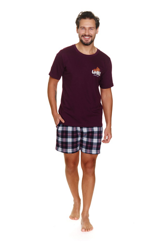 7201 "Chill" Piżama Męska Doctor Nap - burgundy