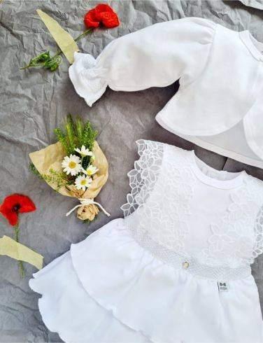 184B Diva Sukienka + bolerko Marija - biały