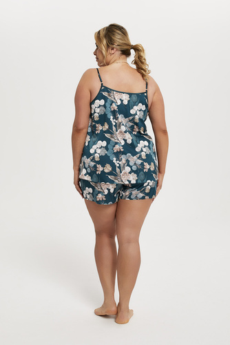 Scarlet Piżama Damska wąskie ramiączko, krótkie spodenki Italian Fashion - druk