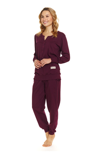 4349 Piżama Damska Doctor Nap - burgundy