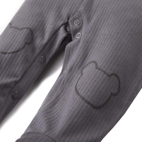 Magic Eevi Pajac ze stópkami - grafit prążek