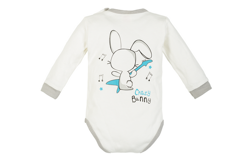 Body z długim rękawem "CRAZY BANNY" Makoma niebieski