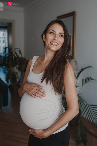 Milky Nap Milk&Love top ciążowy i do karmienia beżowy