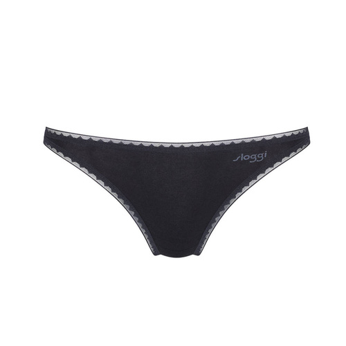 Figi mini 2 pak Damskie Sloggi go - black