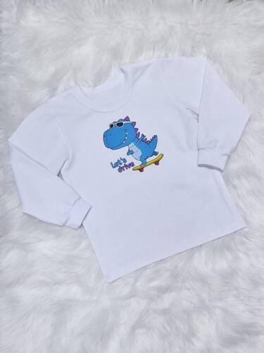 Let's drive Bambarillo Koszulka dziecięca długi rękaw- biały