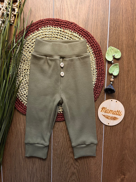 LJ816 Mamatti Legginsy dziewczęce dzwony - brązowy