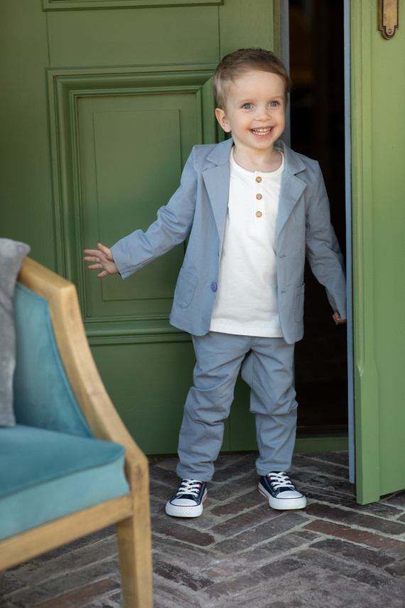 Charlie Pinokio Spodnie eleganckie - niebieski