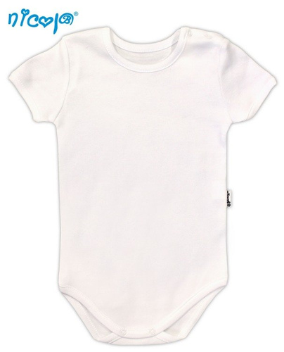071 / 009 02 Body niemowlęce z krótkim rękawem "Basic" Nicol - ecru