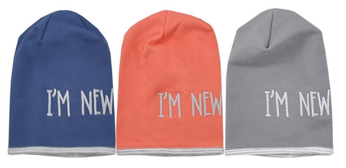 Czapka bawełniana "Im New" Koala -koralowy