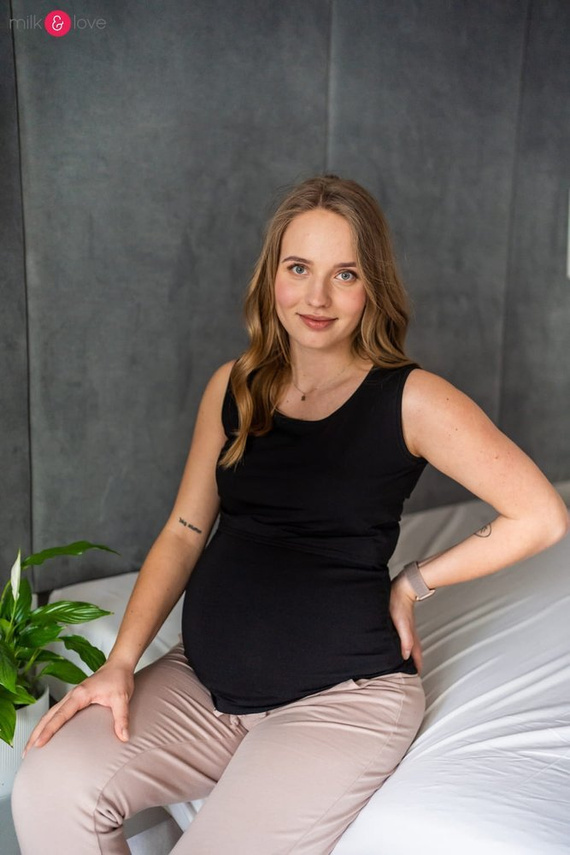 Milk Top Milk&Love koszulka ciążowa i do karmienia czarny