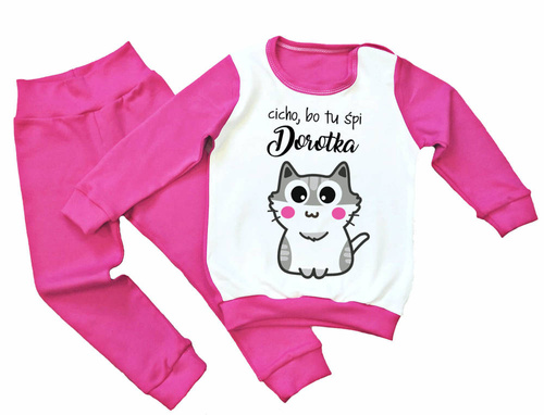 Cicho bo tu śpię Moocha Piżamka dziecięca z imieniem