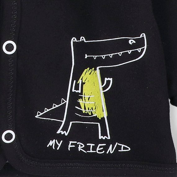 Crocodiles Bluza rozpinana z bawełny organicznej Nini czarny