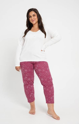 3005 Estella Piżama Damska Taro- kremowa