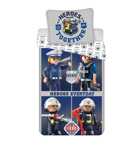 Playmobil Pościel dziecięca bawełniana Jerry Fabrics granatowy