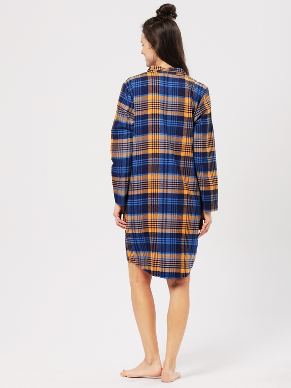 LND 481 Flanela Koszula damska Key -granatowy