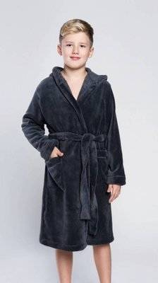 Mimas Italian Fashion Szlafrok chłopięcy - grafit