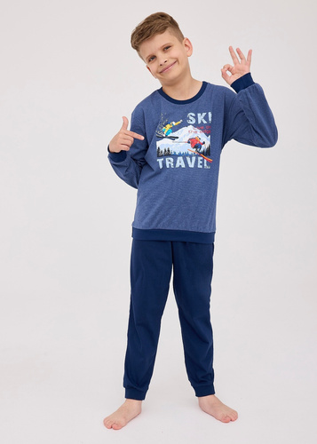 477/158, 267/158 Ski Piżama chłopięca Cornette granatowy