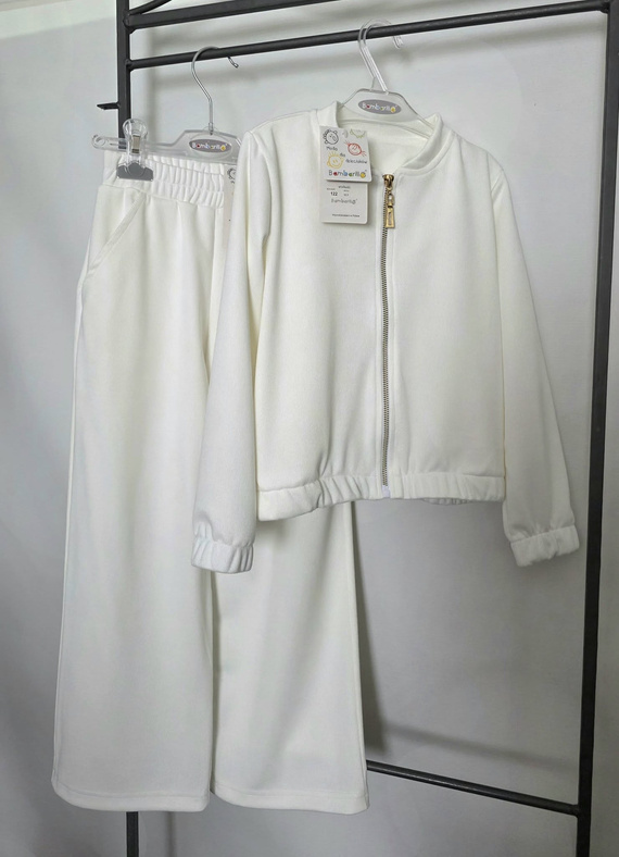 Spodnie Bambarillo Cord ecru baby cord z kieszeniami