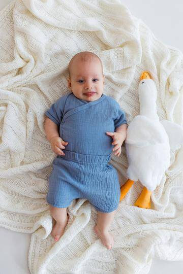 40235B "Just Muslin Blue"  Bloomers muślinowy Makoma 