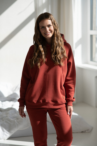 Motherhood Milk&Love bluza do karmienia oversize fioletowy