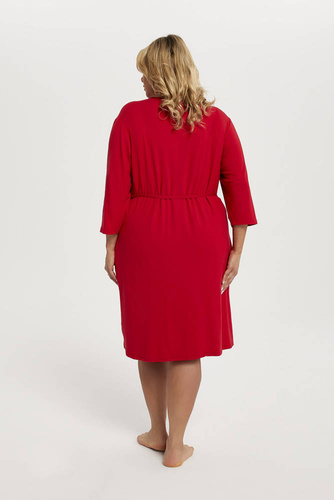 Song Szlafrok Damski 3/4 rękaw Italian Fashion - czerwony