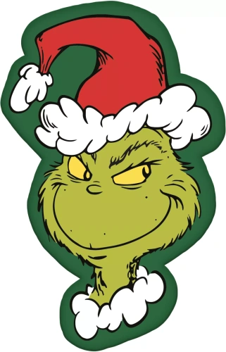 Poduszka Grinch JF24 35x23 zielona miękka przytulanka Jerry Fabrics