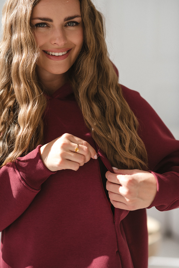 Motherhood Milk&Love bluza do karmienia oversize fioletowy