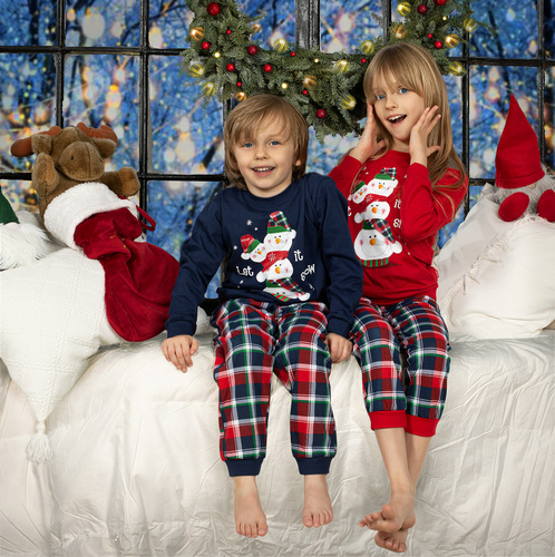 594/172 592/172 Snowman 2 Piżama dziewczęca Cornette czerwony