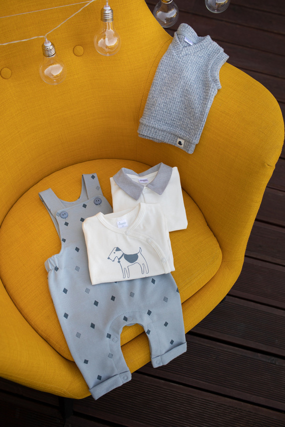 Charlie Pinokio Ogrodniczki chłopięce - niebieski