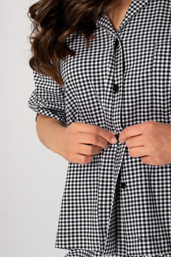 Serenity piżama damska rozpinana Momenti Per Me black