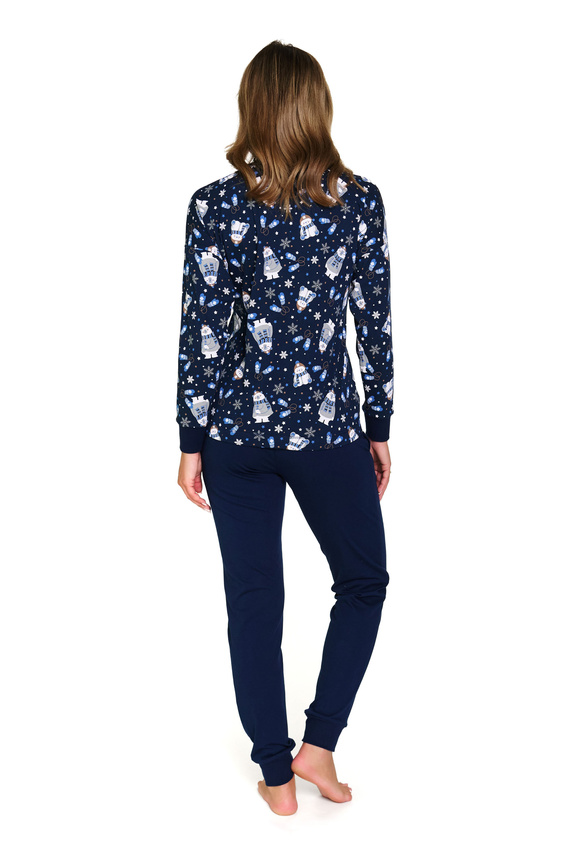 5272 Piżama damska Doctor Nap – Cozy Bear, bawełniana, długi rękaw i spodnie